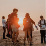 Fotografía tomada por Carlos Marwen, 2021. Actividad de cierre del programa “Escuelas Vivas” para la Coordinación de Educación de Playa Viva en el Campamento Tortuguero Playa Icacos.